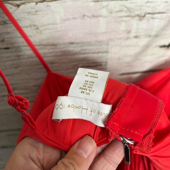 House of Harlow 1960 pink mini dress ruched size medium - Picture 4 of 7